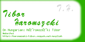 tibor haromszeki business card